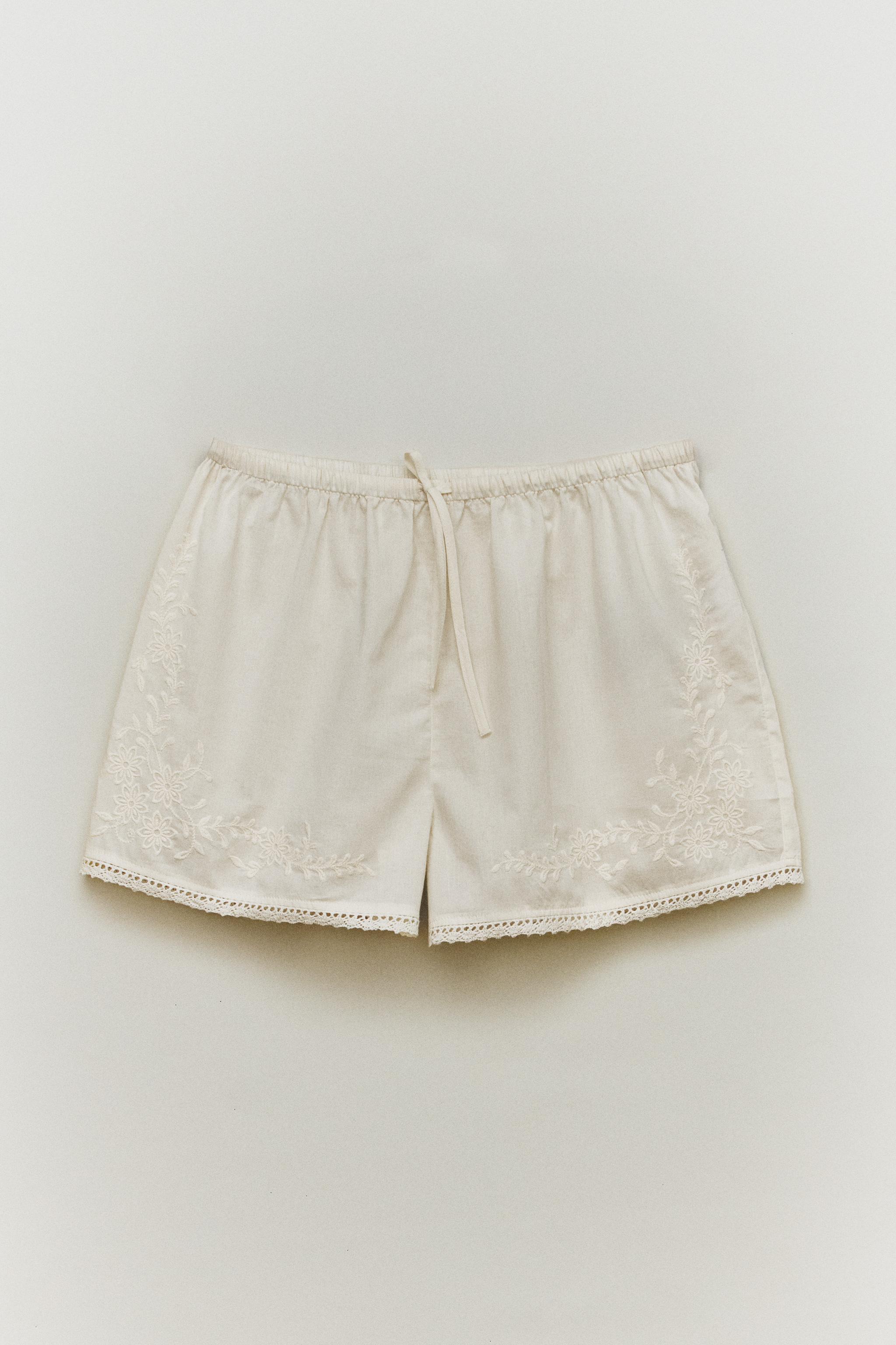 LACE COTTON SHORTS